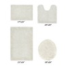 Edge Bath Rug 100% Premium Cotton Ultra-Soft Water Absorbent Tufted Solid Reversible 4 Piece Bathroom Rug Set for Machine Washable Bathmat - 2 of 2