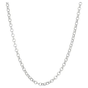 Tiara Sterling Silver 18" Rolo Chain Necklace