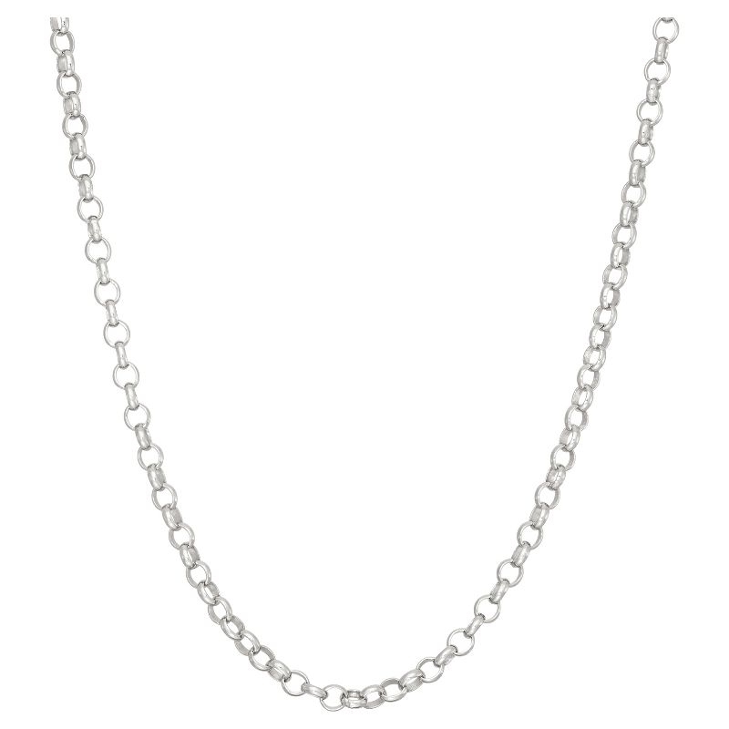 Tiara Sterling Silver Rolo Chain Necklace, 1 of 2