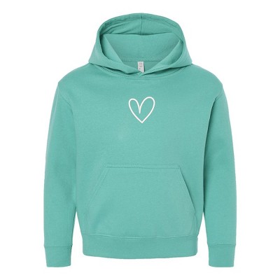 The Juniper Shop Embroidered Hand Drawn Heart Youth Graphic Hoodie