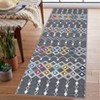 Washable Area Rug Vintage Trellis Accent Rugs Non Slip Rug Foldable Stain Resistant Geometric Low Pile Indoor Carpet for Bedroom Living Room - 4 of 4