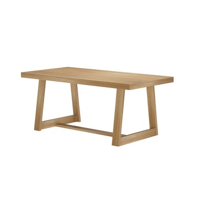 Blonde Wirebrush 72" Solid Wood Farmhouse Dining Table