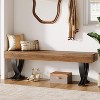 Lantine Entryway Bench, 55-Inch Wooden Shoe Bench, Industrial End of Bed Stool for Bedroom, Living Room, Hallway, Porch - 2 of 4