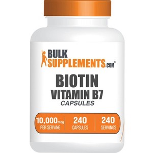 BulkSupplements Biotin 10000mcg Capsules - 1 of 4