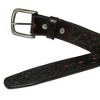 CTM Embossed Leather Money Belt with Removable Buckle - 2 of 4