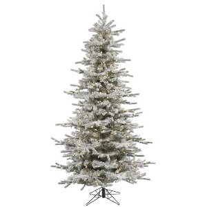 Vickerman Flocked Sierra Fir Slim Artificial Christmas Tree - 1 of 4