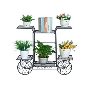 YIYIBYUS Metal Plant Stands, Anti-Rust Iron Flower Pot Stand, Heavy Duty Plant Pot With 6 Shelves - 1 of 4