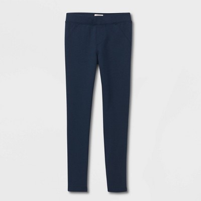 Girls' Uniform Ponte Jeggings - Cat & Jack™ Navy L : Target