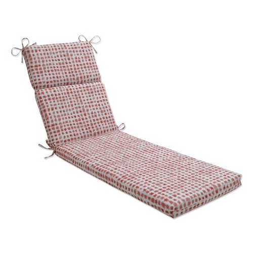 72.5" x 21" Outdoor/Indoor Chaise Lounge Cushion Alauda Coral Isle Red - Pillow Perfect