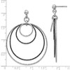 Black Bow Jewelry Two-Tone Diamond-cut Multi Circle Dangle Earrings in Sterling Silver - 4 of 4