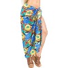 LA LEELA Women's Beachwear Summer Bikini Wraps Beach Wrap Sarong Skirt Swimsuit Swimwear Coverups Swim Cover Ups for Womens One Size Blue,Leaf - 2 of 4