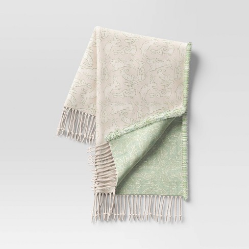 Jacquard Fringed Woven Throw Blanket Mockup Set v.5