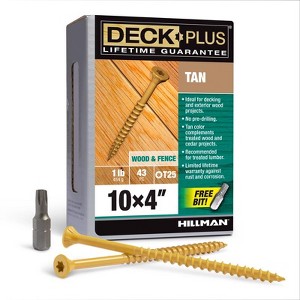 Hillman Deck Plus No. 10 X 4 in. L Tan Star Flat Head Exterior Deck Screws 1 lb - 1 of 1