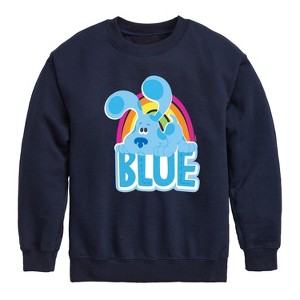 Boys' - Blue's Clues & You! - Blue Graphic Long Sleeve Fleece Sweatshirt - 1 of 4