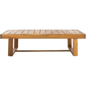 Duncan Coffee Table - Indoor/Outdoor - PAT7331 - Natural - Safavieh - 1 of 4