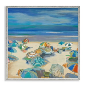 Stupell Industries Beach Umbrellas on Shore, 24" x 24" - 1 of 4