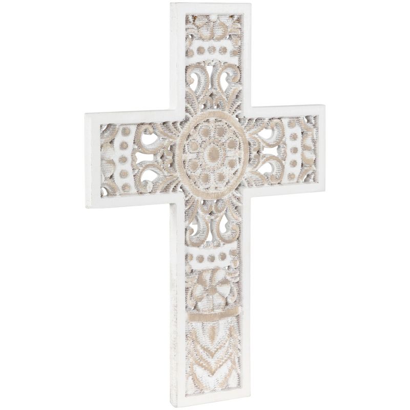 Northlight Embossed Cut-Out Cross Wall Decoration - 11.75" - Antique Cream, 4 of 8
