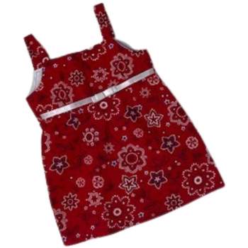 Doll Clothes Superstore Red Bandana Print Sundress Fits Cabbage Patch Kid And 15 -16 Inch Baby Dolls