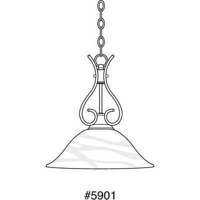 Brushed Nickel Alabaster Glass 18" Pendant Light