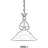 Progress Lighting, Alabaster Scroll, 1-Light Pendant, Brushed Nickel, Alabaster Style Glass Shade - 2 of 2