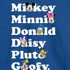 Men's - Disney - Mickey's Character List Long Sleeve Graphic T-Shirt - 2 of 4