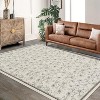 Boho Floral Washable Low-Pile Area Rug, Non-Slip for Living Room, Nursery, Bedroom & Playroom - 2 of 4