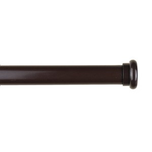 1-inch Diameter Button Adjustable Single Drapery Curtain Rod - 8 Finishes - 1 of 4