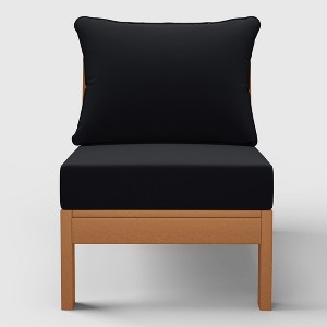 WestinTrends  Avalon Outdoor HDPE Deep Seating Modular Armless Patio Chair with Patio Cushions - 1 of 4