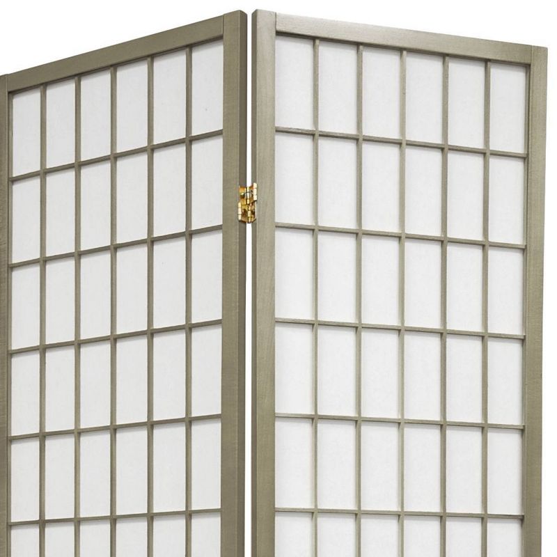 6 ft. Tall Window Pane - Special Edition - Gray, 5-Panel Room Divider, Japanese-Inspired, Hardwood Frame, Easy Maintenance, 4 of 6