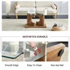Vynxaria Modern Rectangular Coffee Table with Tempered Glass Top & MDF Legs - 4 of 4