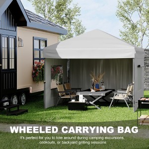 Canopy Tent 10x10 Easy Pop Up, Outdoor Shade Instant Canopy Tents, Comercial Instant Heavy DutyCanopy Pop Up Tent with 3 Sidewalls - 1 of 4