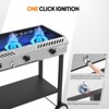 ROVSUN 3 Burner Outdoor Propane Gas Stove with Ignition, Regulator & Shelf, 225,000 BTU Powerful Stand Cooker for Backyard Patio Cooking Home Brewing - 3 of 4