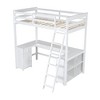 NicBex Twin/Full Size  Loft Bed with U-Shaped Desk,Space-Saving Twin Loft Bed with Drawers, Storage Shelves,Multifunctional Loft Bed for Kids & Teens - 2 of 4