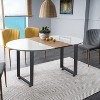 Set of 2 Black Metal Table Legs, Industrial Style Furniture Legs for Dining Tables, Coffee Tables, Durable and Modern Support for Home and Office - 2 of 4