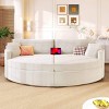 Corduroy Upholstered Double Chaise Lounge Sofa, Oversized Chaise Lounge Sofa with USB Ports for Living Room, Modern Chaise Lounge Sofa-Koiai - 2 of 4