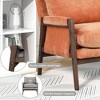 KTMBDW Mid-Century Accent Chair, Modern Velvet Chair with Solid Wood and Thick Seat Cushion for Living Room, Bedroom - 3 of 4