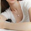 EVERLY JEWELRY | Sterling Silver 8.5-9mm Cultured Freshwater Pearl and Diamond Accent Twisted Drop Pendant with Chain - 18 in - 4 of 4