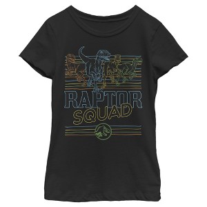 Girl's Jurassic World: Camp Cretaceous Retro Raptor Squad T-Shirt - 1 of 3