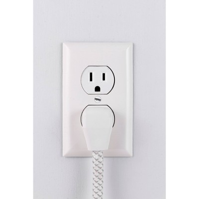 Philips 4-Outlet Surge / 2 USB-A 720 Joules 4' Braided Cord - White