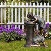 Alpine Corporation 27" Resin Indoor/Outdoor Girl and Boy Drinking Water Fountain Yard Décor Bronze - image 2 of 4