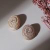 SOHI Women's Crystal Swirl Stud Earrings - 2 of 4
