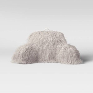 Faux Fur Bed Rest Pillow Gray - Opalhouse