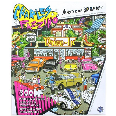 TCG Charles Fazzino Pop Art Route 66 300 Piece Poster Sized Jigsaw Puzzle