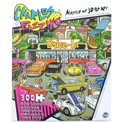Charles Fazzino 300 pc Jigsaw Puzzle Welcome To Fabulous Las Vegas POP ART COLOR 
