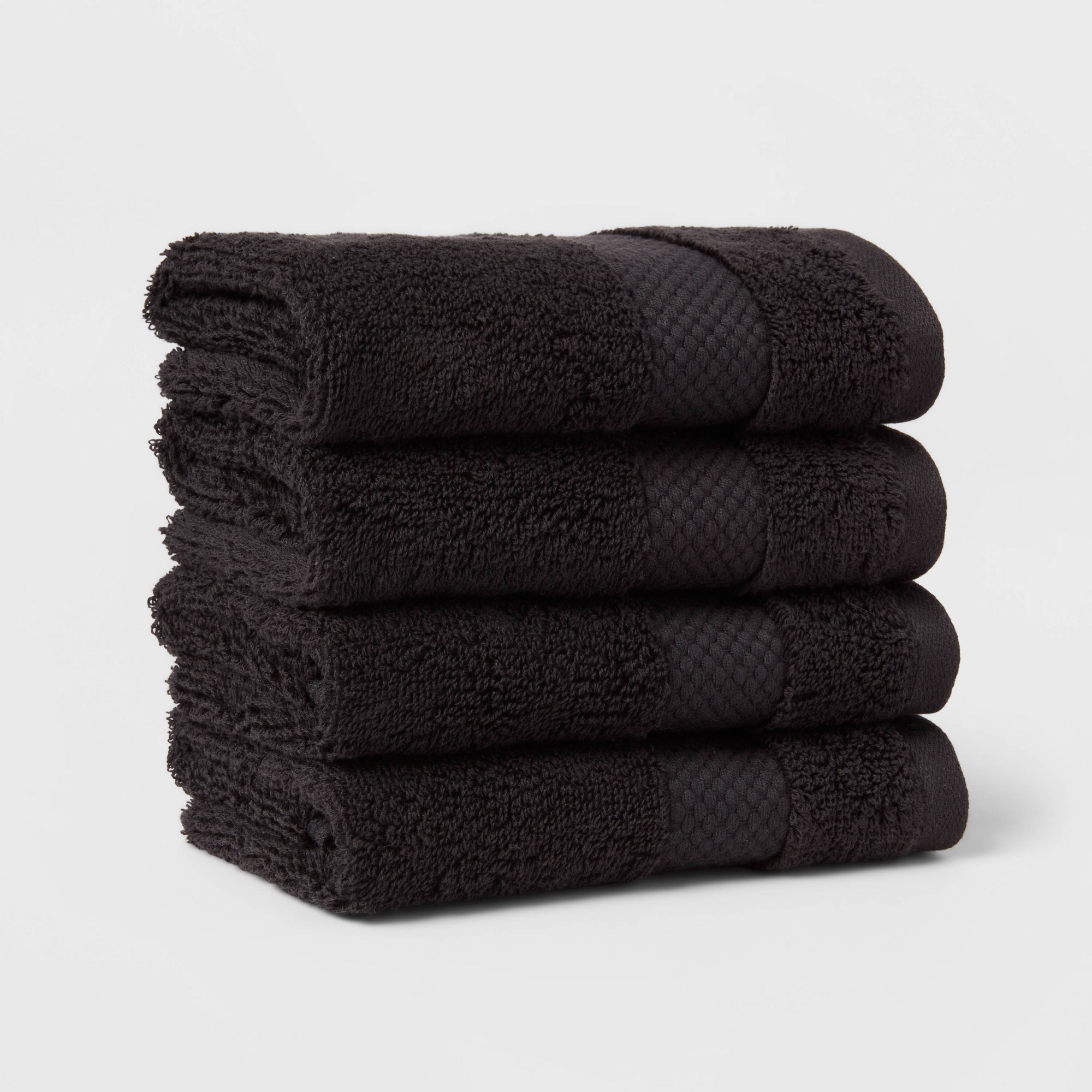 4pc Performance Plus Washcloths Black - Threshold™