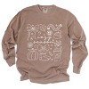 Cozy Season Coquette Icons - Womens Garment Dyed Long Sleeve - 2 of 3