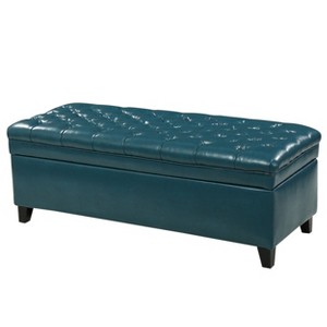 NicBex Modern 50" Storage Bench Wood Accent Stools with Button Tufted Top for Bedroom and Entryway - 1 of 4