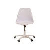 Adjustable Rolling Chair With Wheels, Armless Office Chair, Ergonomic Computer Desk Chair With Wheels, Support Swivel Task Chair - 4 of 4