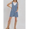Women's Overall Denim Romper - Sewn and Seen - 4 of 4