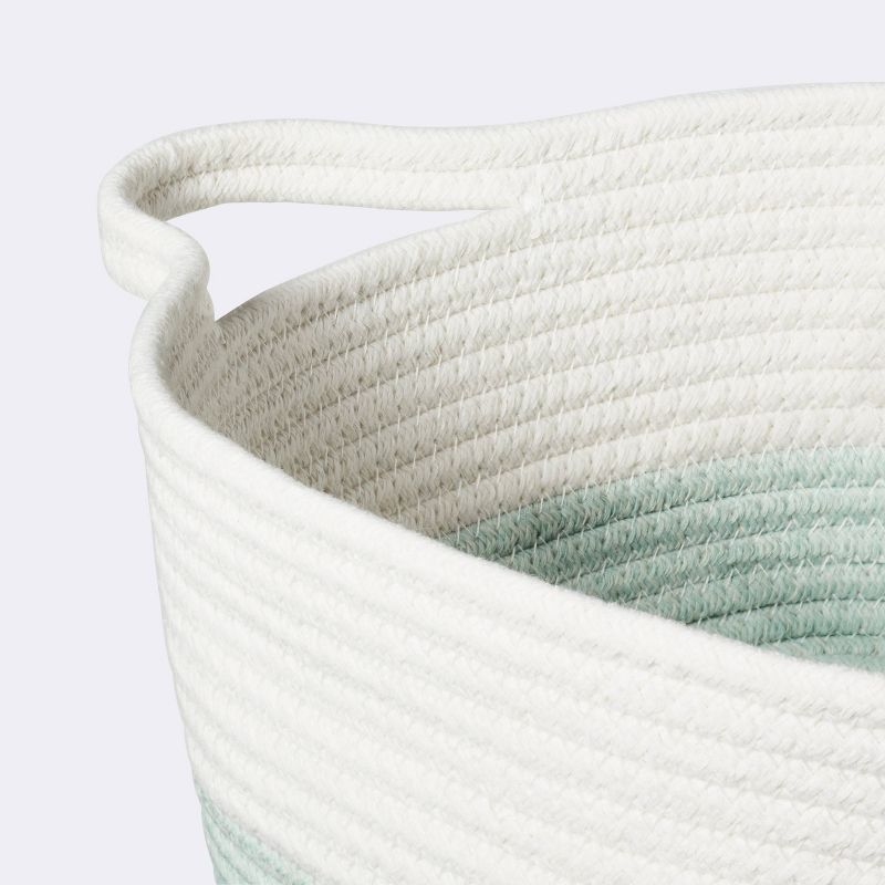 Square Coiled Rope Bin with Color Band - Cloud Island™, 3 of 4